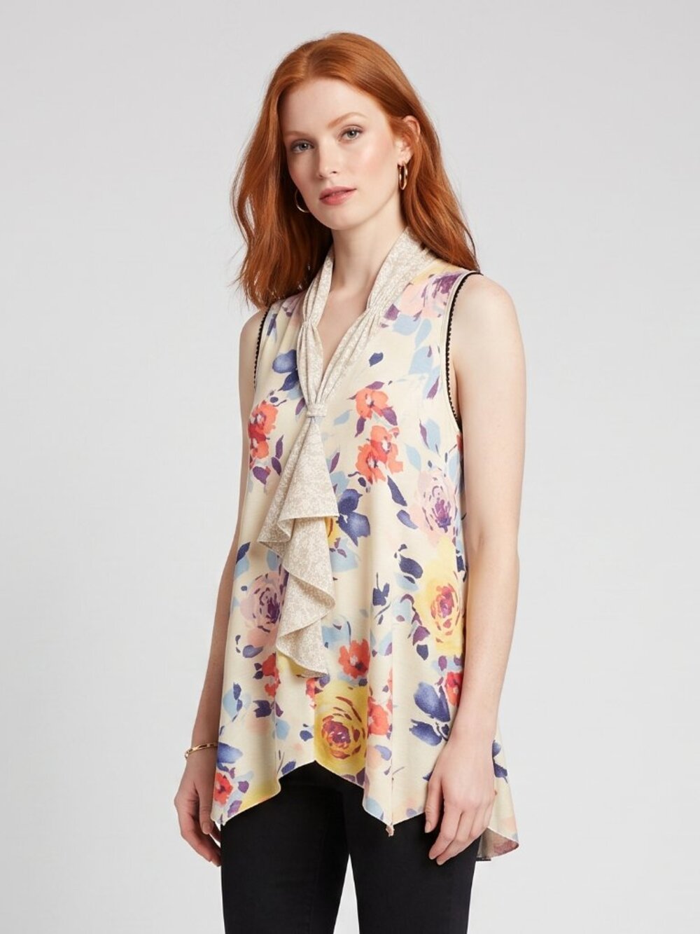 Anthropologie Made in San Francisco sleeveless floral top - Size S